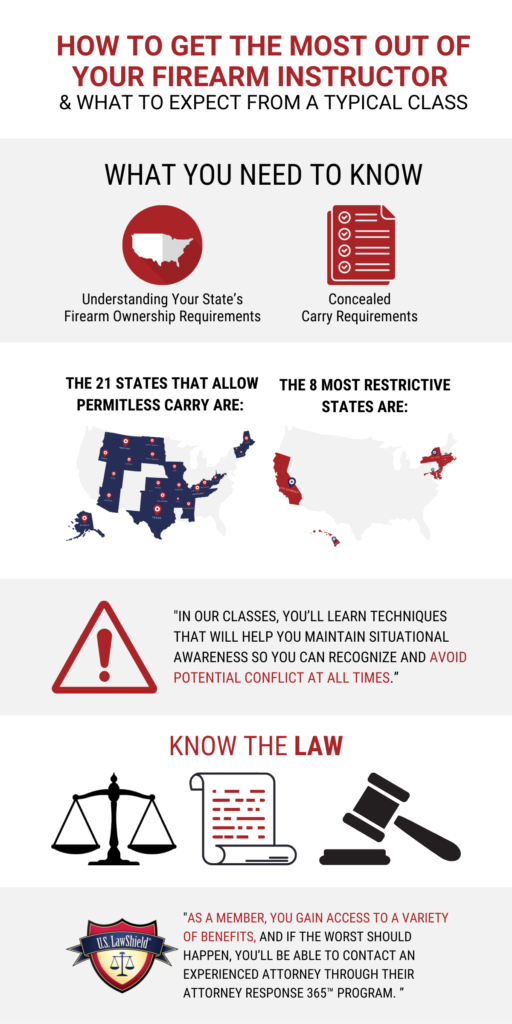how to get the most out of your firearm instructor infographic